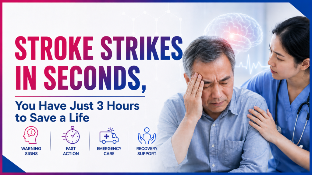 Brain stroke emergency awareness poster